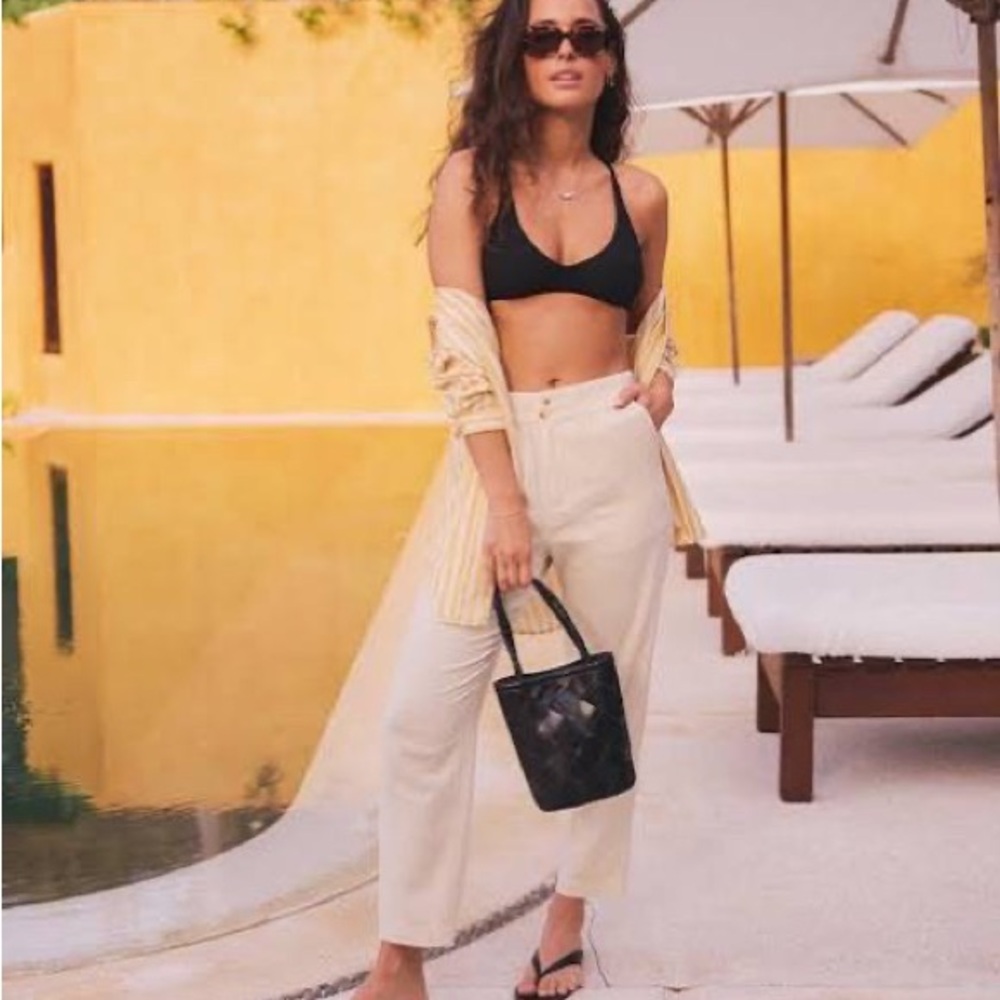 Marine Layer Elle Midweight Pull On Linen Pants